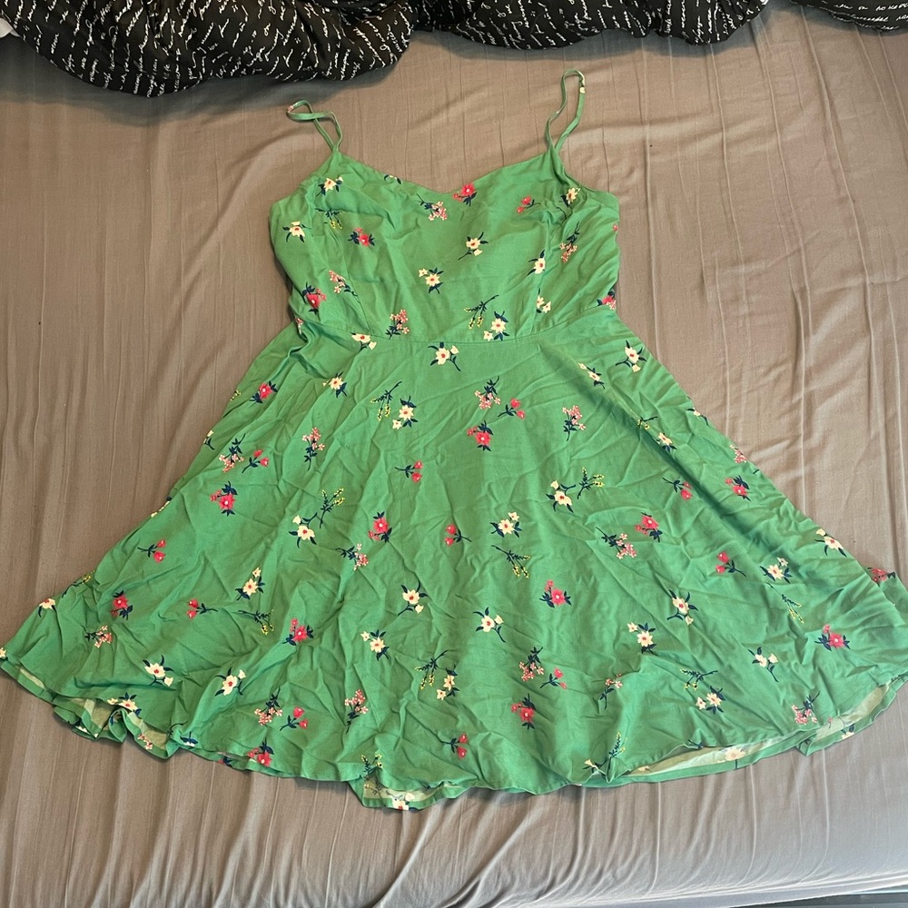 Old Navy Green floral cami dress